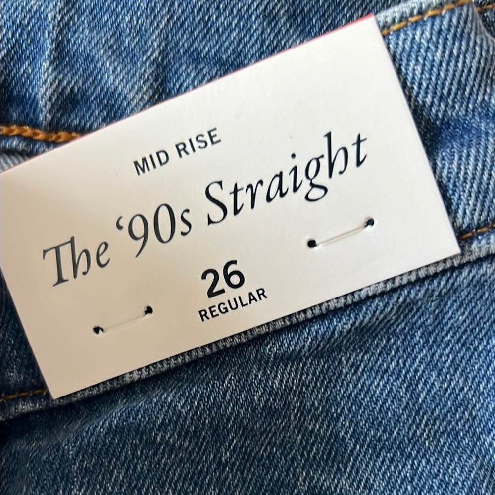 A&F Mid Rise '90s Straight Jeans